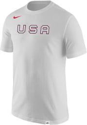 Nike Team USA White Hockey Short Sleeve T Shirt