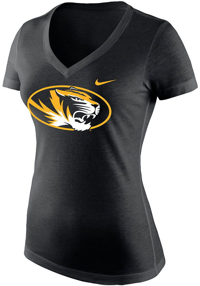 Nike Missouri Tigers Womens Black Triblend Short Sleeve T-Shirt