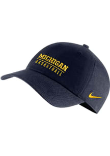 Nike Michigan Wolverines Basketball Campus Adjustable Hat - Navy Blue