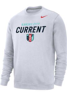 Nike KC Current Mens White Club Fleece Long Sleeve Crew Sweatshirt