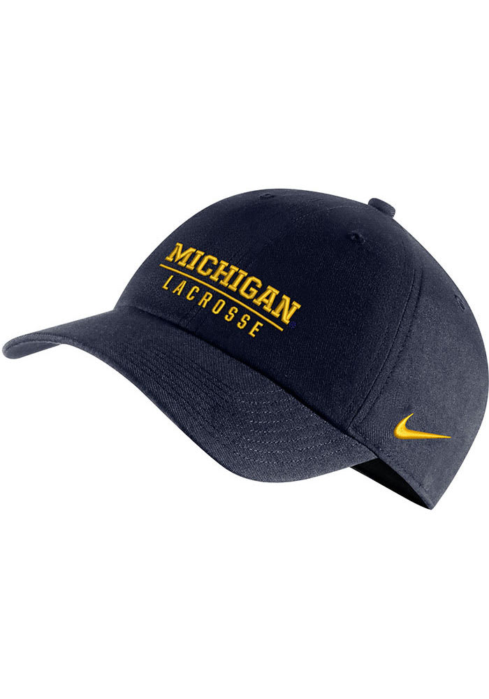 Nike Navy Blue Michigan Wolverines Lacrosse Campus Adjustable Hat