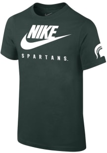 Nike Michigan State Spartans Youth Green Core Cotton Short Sleeve T-Shirt