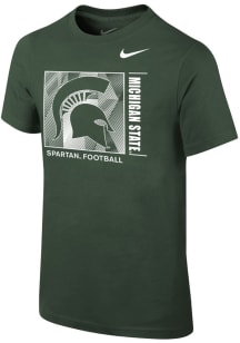 Nike Michigan State Spartans Youth Green LR Facility Sideline Short Sleeve T-Shirt