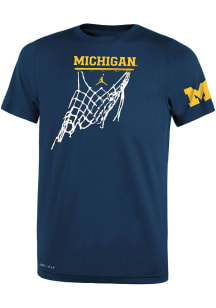 Nike Michigan Wolverines Youth Navy Blue Legend Short Sleeve T-Shirt