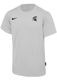 Nike Michigan State Spartans Youth White UV Coach Short Sleeve T-Shirt