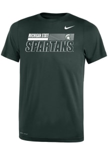 Nike Michigan State Spartans Youth Green Legend Sideline Short Sleeve T-Shirt