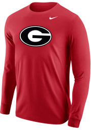 Nike Georgia Bulldogs Red Core Logo Long Sleeve T Shirt