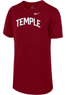 Nike Temple Owls Youth Maroon SL Legend Team Issue Short Sleeve T-Shirt