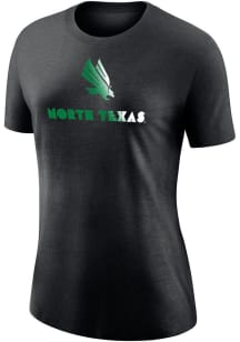 Nike North Texas Mean Green Womens Black Triblend Short Sleeve T-Shirt