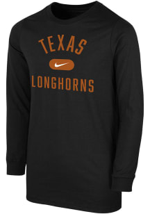 Nike Texas Longhorns Youth Black Retro Team Name Long Sleeve T-Shirt