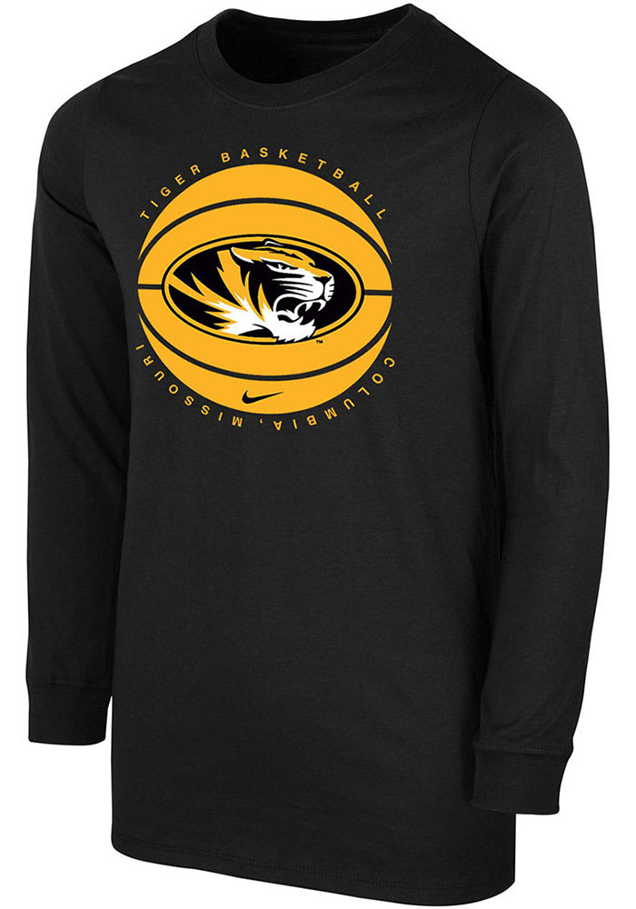 Nike Missouri Tigers Youth Black Retro Team Name Long Sleeve T-Shirt