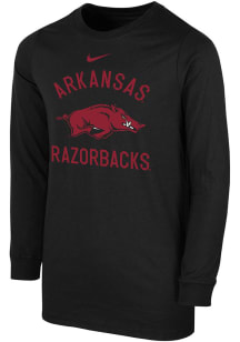 Nike Arkansas Razorbacks Youth Black Retro Team Name Long Sleeve T-Shirt