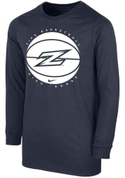 Nike Akron Zips Youth Navy Blue Retro Team Name Long Sleeve T-Shirt