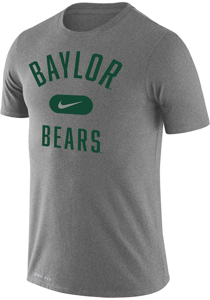 Nike Baylor Bears Grey Retro Name Legend Short Sleeve T Shirt