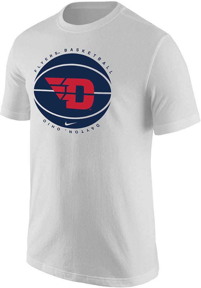 Nike Dayton Flyers White Team Issue Short Sleeve T Shirt