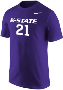 Nike K-State Wildcats Purple Replica Basketball Short Sleeve T Shirt