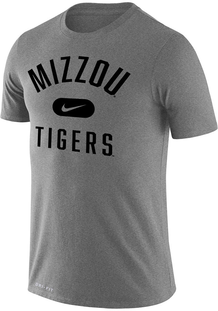 Nike Missouri Tigers Grey Retro Name Legend Short Sleeve T Shirt
