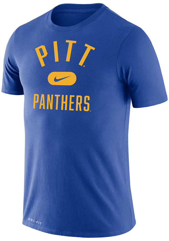 Nike Pitt Panthers Blue Retro Name Legend Short Sleeve T Shirt
