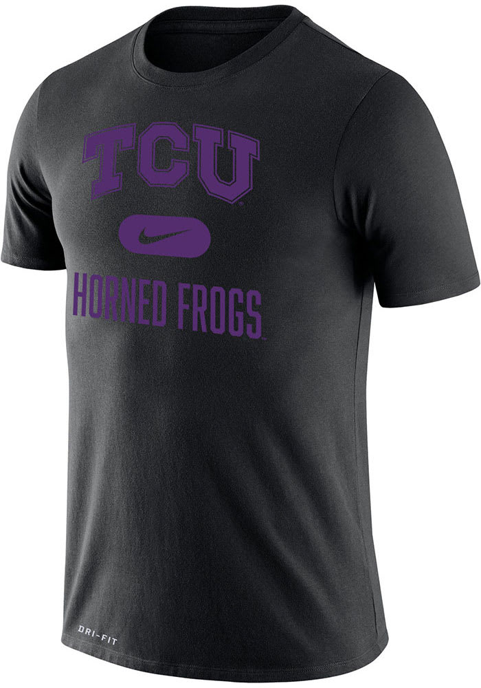 Nike TCU Horned Frogs Grey Retro Name Legend Short Sleeve T Shirt