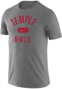 Nike Temple Owls Grey Retro Name Legend Short Sleeve T Shirt