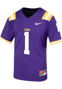 Nike LSU Tigers Toddler Purple Replica No 1 Football Jersey