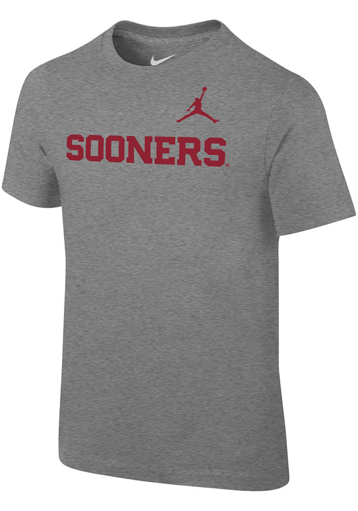 Nike Oklahoma Sooners Boys Grey Boomer Sooner Circle Short Sleeve T-Shirt