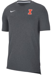 Nike Illinois Fighting Illini Charcoal UV Coach Short Sleeve T Shirt