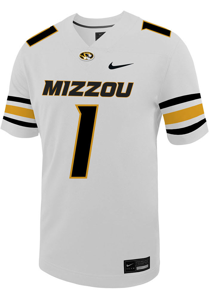 Men's Nike Black Missouri Tigers Football Custom Game Jersey Size: Large