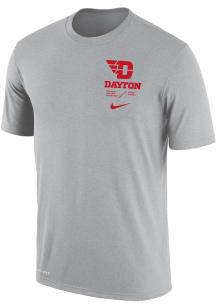 Nike Dayton Flyers Grey DriFIT Team Issue Short Sleeve T Shirt