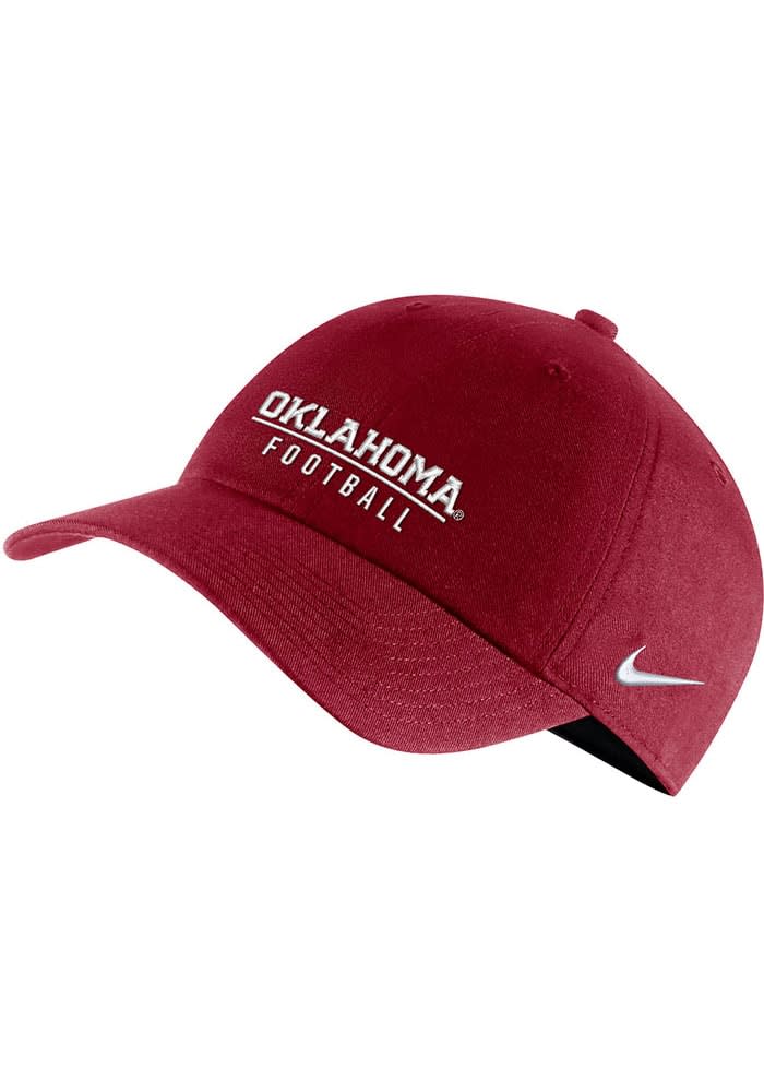 Nike Oklahoma Sooners CRIMSON Football Campus Adjustable Hat