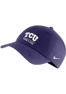 Nike TCU Horned Frogs Swim and Dive Campus Adjustable Hat - Purple