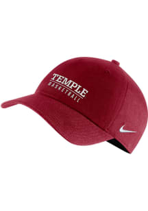 Nike Temple Owls Basketball Campus Adjustable Hat - Crimson