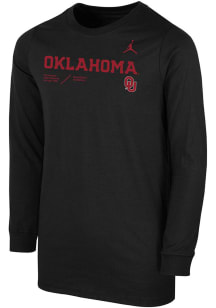 Nike Oklahoma Sooners Youth Black SL Team Issue Long Sleeve T-Shirt
