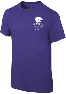 Nike K-State Wildcats Youth Purple SL Team Issue Short Sleeve T-Shirt