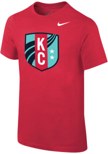 Nike KC Current Youth Red Primary Logo Short Sleeve T-Shirt