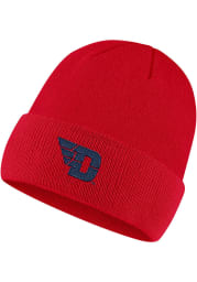 Nike Dayton Flyers Red Cuffed Logo Beanie Mens Knit Hat