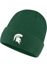 Nike Michigan State Spartans Green Cuffed Logo Beanie Mens Knit Hat