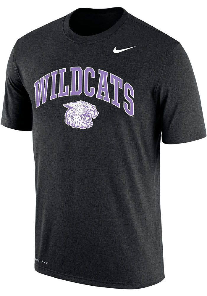 Nike K-State Wildcats Black DRI-FIT Cotton Short Sleeve T Shirt