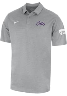 Nike K-State Wildcats Mens Grey Heather Short Sleeve Polo