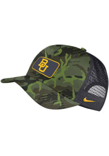 Nike Baylor Bears Camo C99 Military Trucker Adjustable Hat - Green