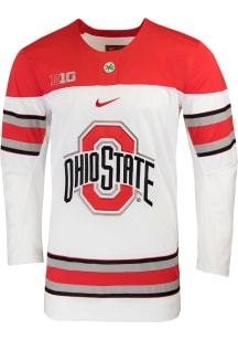 Mens Ohio State Buckeyes White Nike Replica Hockey Jersey