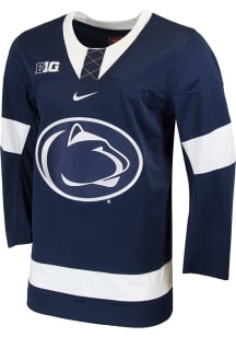 Nike  Penn State Nittany Lions Mens Navy Blue Replica Hockey Jersey
