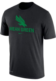 Nike North Texas Mean Green Black Dri-FIT Cotton Short Sleeve T Shirt