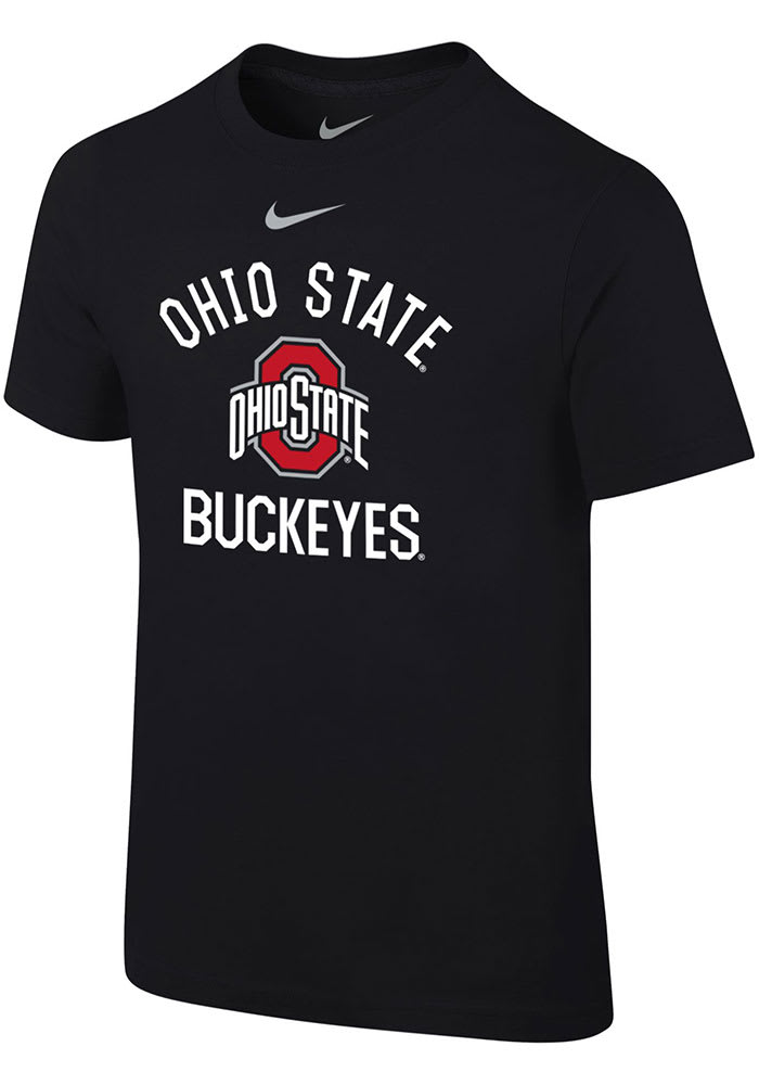 Nike Ohio State Buckeyes Boys Black No 1 Design Short Sleeve T-Shirt