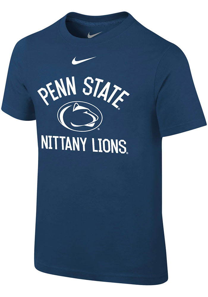 Nike Penn State Nittany Lions Boys Navy Blue No 1 Design Short Sleeve T-Shirt