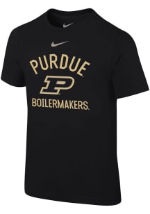 Nike Purdue Boilermakers Boys Black No 1 Design Short Sleeve T-Shirt