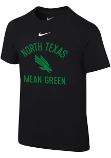 Nike North Texas Mean Green Boys Black No 1 Design Short Sleeve T-Shirt