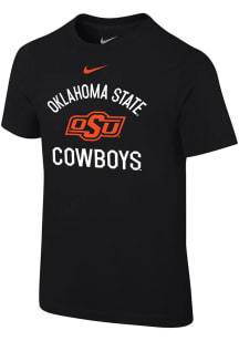 Nike Oklahoma State Cowboys Boys Black No 1 Design Short Sleeve T-Shirt