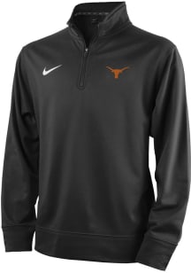 Nike Texas Longhorns Youth Black Therma Long Sleeve Quarter Zip Shirt