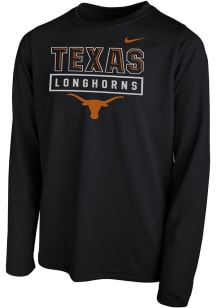 Nike Texas Longhorns Youth Black Name Plate Long Sleeve T-Shirt